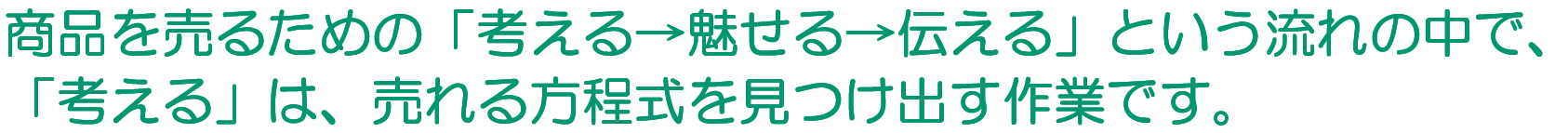考える
